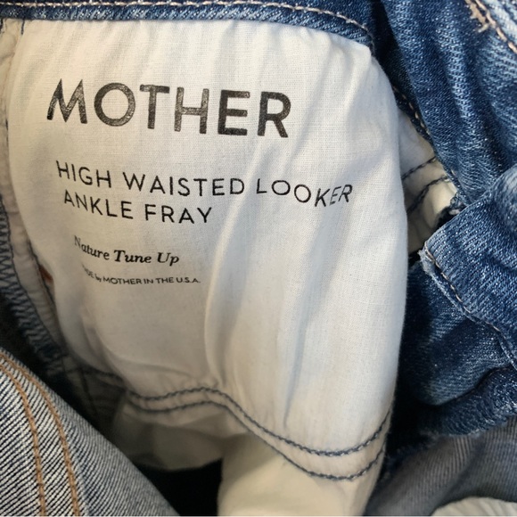 Mother High Waisted Looker Ankle Fray Nature Tune Up Jeans Size 26 - Picture 9 of 10